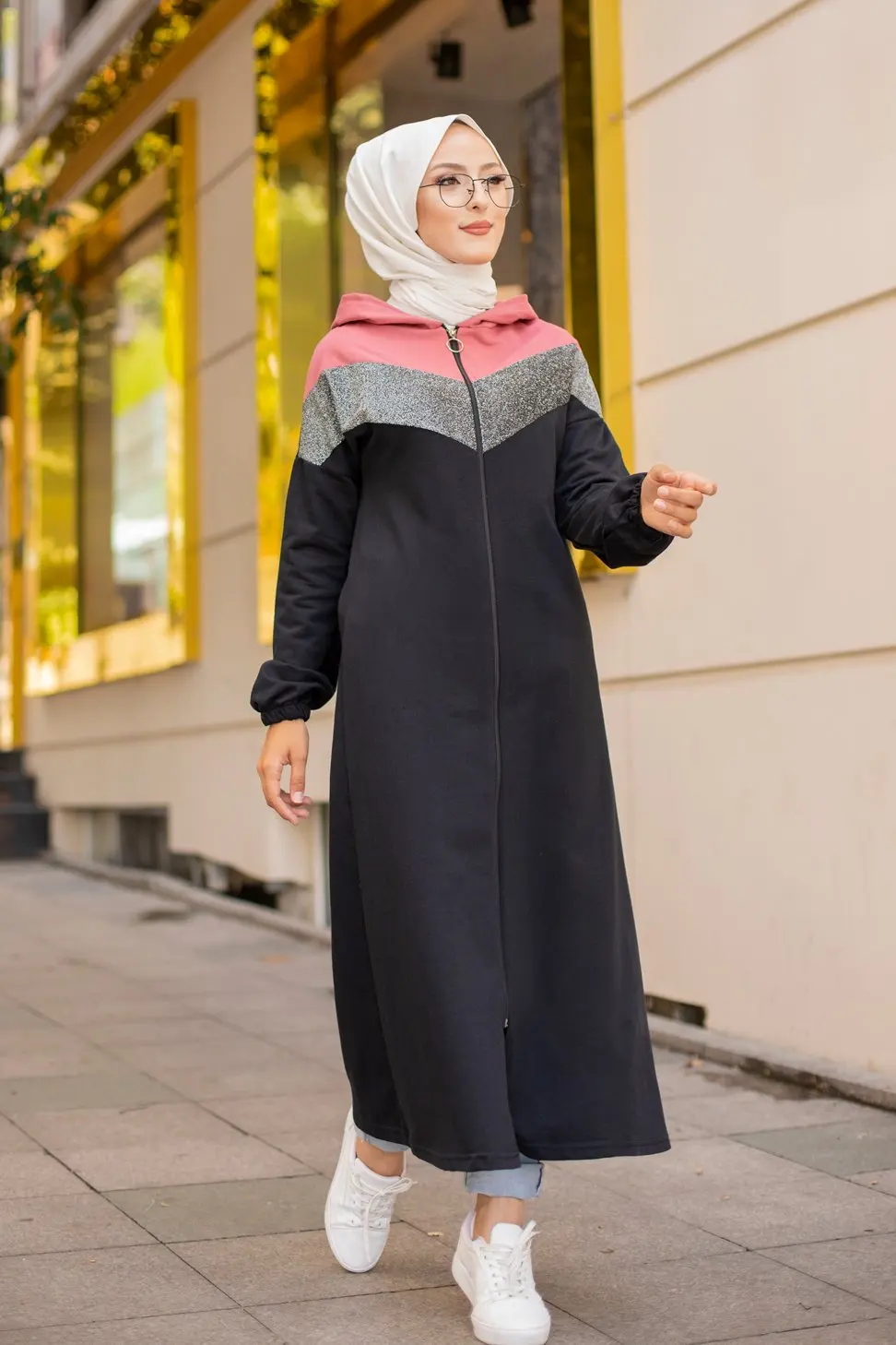 Ferace Black Winter Autumn 2021 Muslim Women Hijab headscarf Islamic Turkey Fas for Women Long Dresses Cardigan Jacket