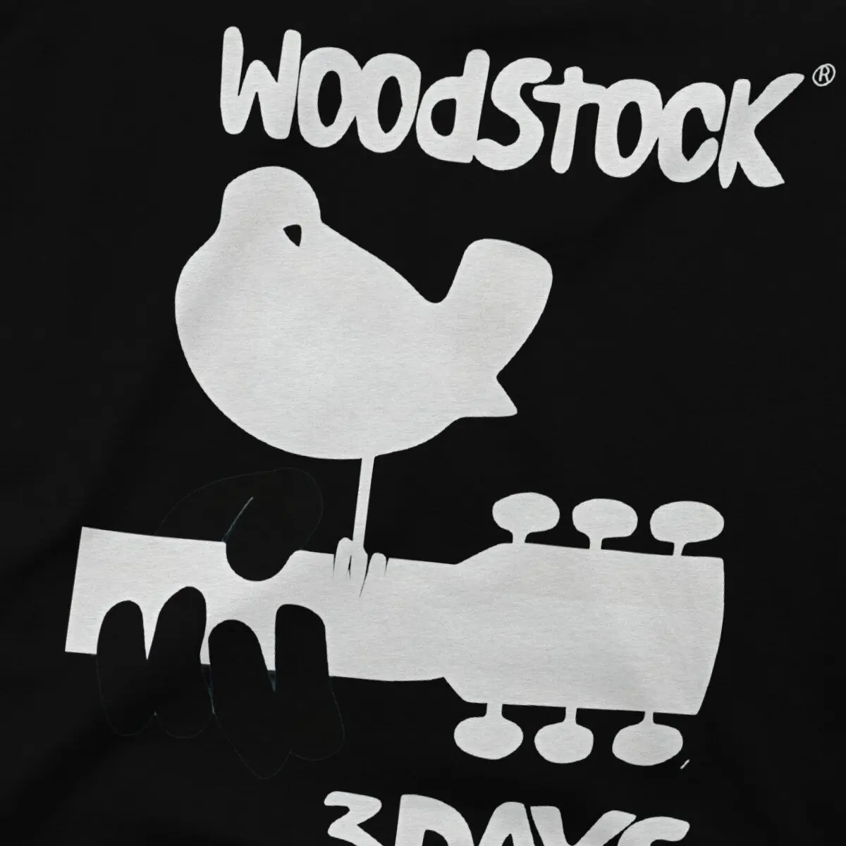 Poster T-Shirts Men Woodstock 1969 Funny Pure Cotton Tee Shirt Crewneck Short Sleeve T Shirts Gift Clothing