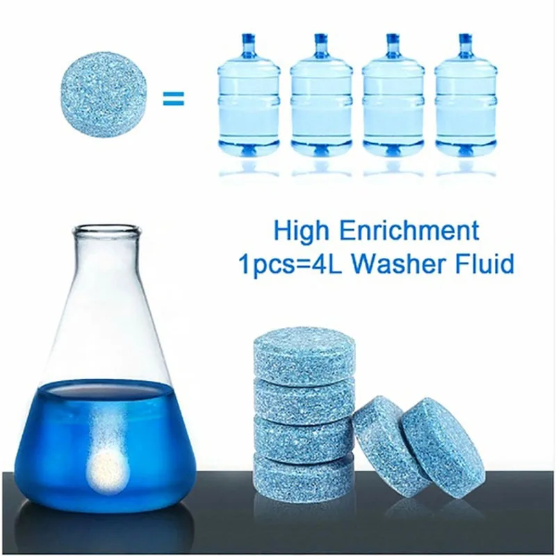 10-200Pcs/SET Car Effervescent Washer tablet Auto Glass Washing Tablet Car Windscreen Cleaner Windscreen Glass Cleaning Tablet