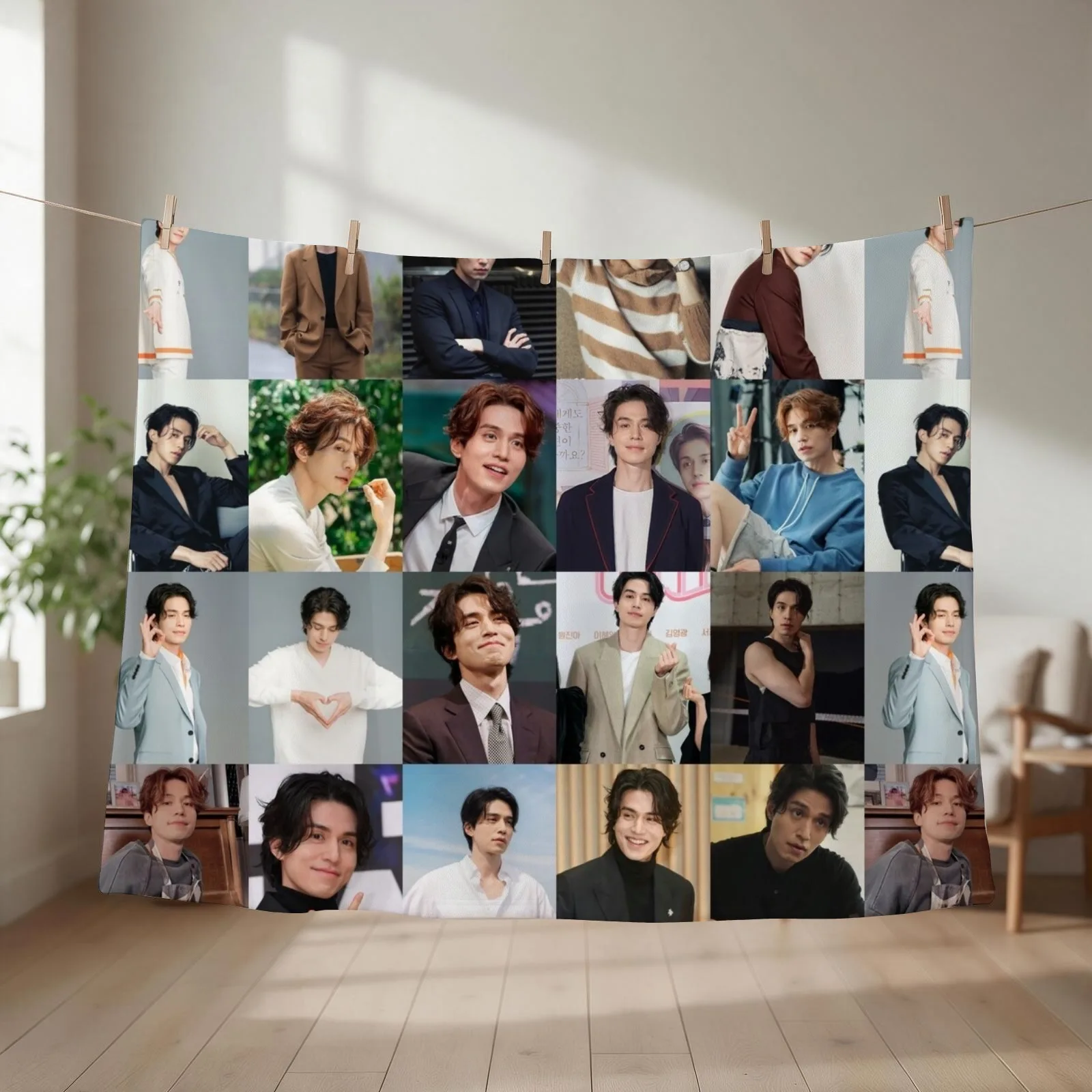Lee Dong Wook Throw Blanket couch cozy soft plush fuzzy picnic outdoor blanket