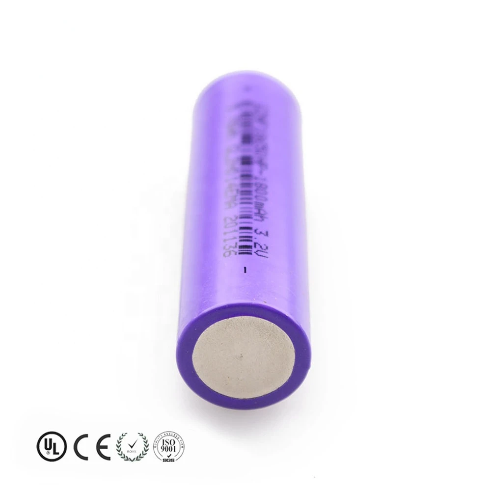 3.2V 18650 battery rechargeable cylindrical LiFePo4 battery 1800mAh for power tools