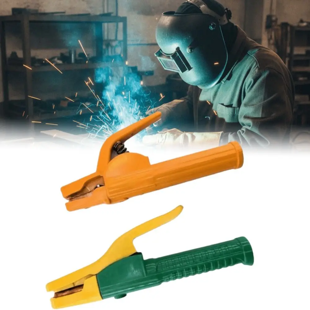 Heat Resistant Welding Tongs Insulated Handle Heavy Duty Welding Electrode Holder Labor-Saving Design Ergonomic