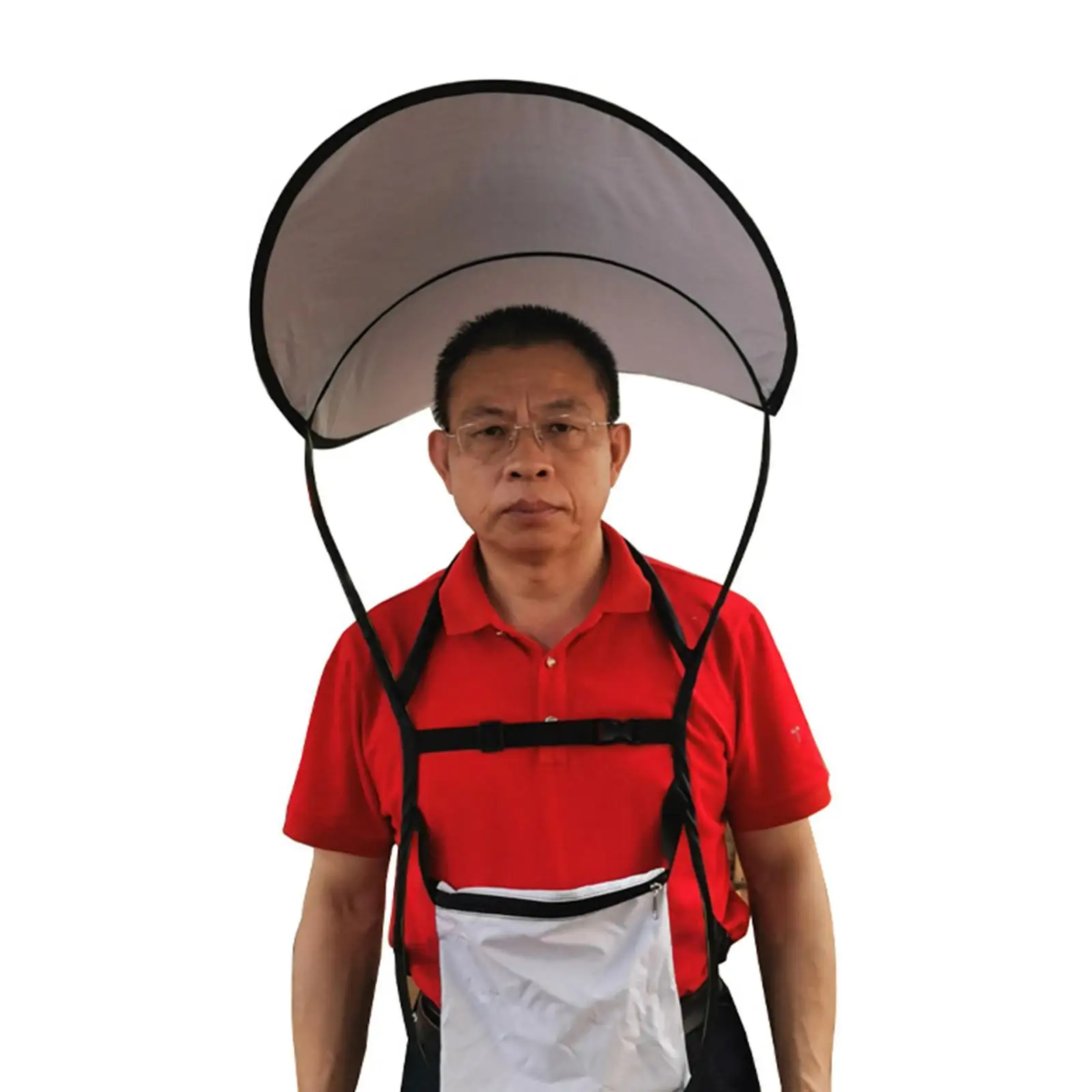 Umbrella Hat Protection Folding Waterproof Headwear Golf Sunshade Sun Rain Cap for Hiking Climbing Gardening Camping Beach
