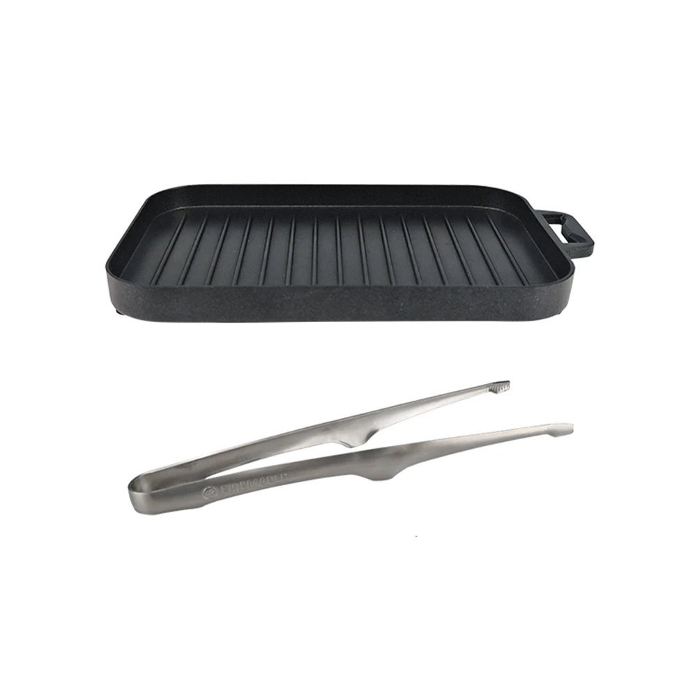 FireMaple Mini Grillplaat Set Verdikte Hittebestendige Non Stick Rechthoek Barbecue Veelzijdige Outdoor Camping Grillpan