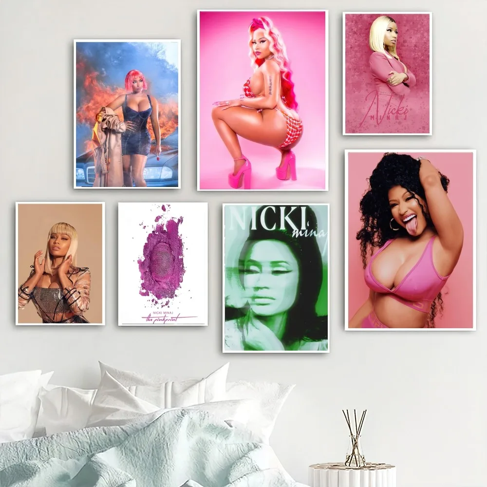 Nicki Minaj Hot Singer Poster Home Room Decor Livingroom Bedroom Aesthetic Art Wall Painting Stickers