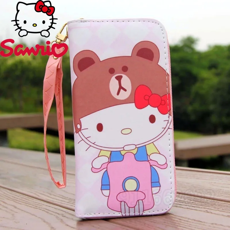  Hello Kitty New Long Wallet Cartoon Cute Children's Wallet Multiple Card Slots Large Capacity Fashion Girl Coin Purse