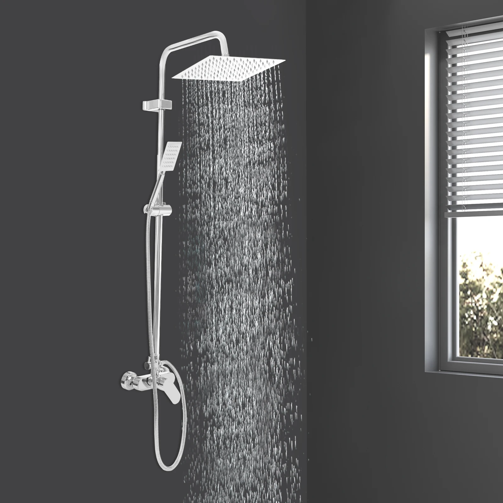 Picture 6: Hot and Cold Shower Set-Silver, Shower Set, Silver, Copper