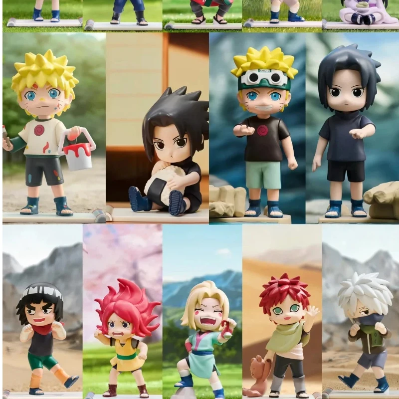 

Hot POP MART Naruto Shippuden Childhood Series Mystery Box Anime Figure Desktop Ornament Surprise Collectible Toy Gift For Fans