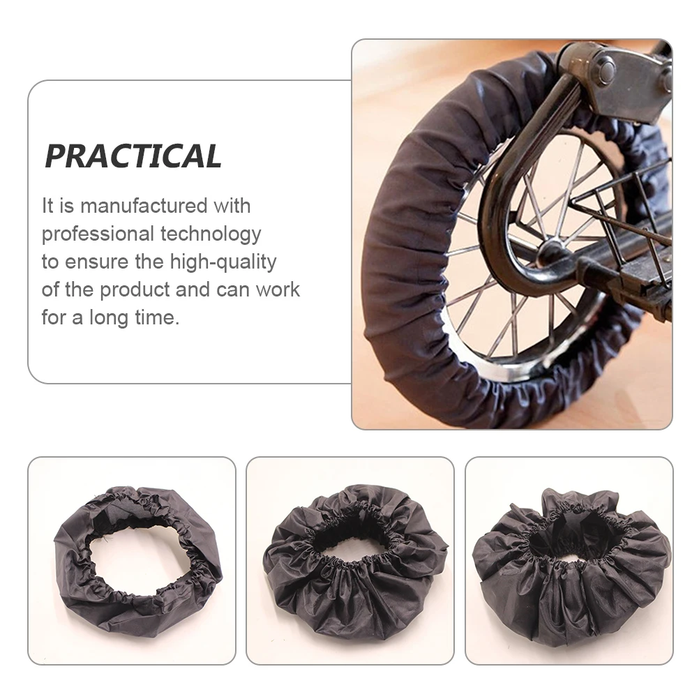 

2 PCS Stroller Wheel Cover Tire Protective Accessory Wheelchair Protector Off-road