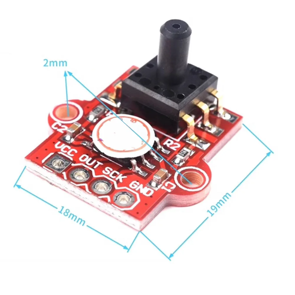 10pcs 0-40KPa Air Pressure Water Level Sensor Module 3.3V-5V Analog Detection Board With 2.5mm Hose Interface For Arduino DIY