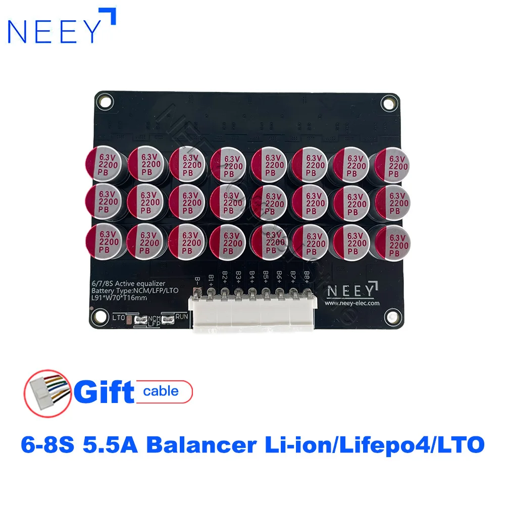 NEEY Active Equalizer Balancer 5A  6S 7S 8S 1 Lifepo4/Lipo/LTO Battery Energy Capacitor Board Lithium Lipo Lifepo4 Battery