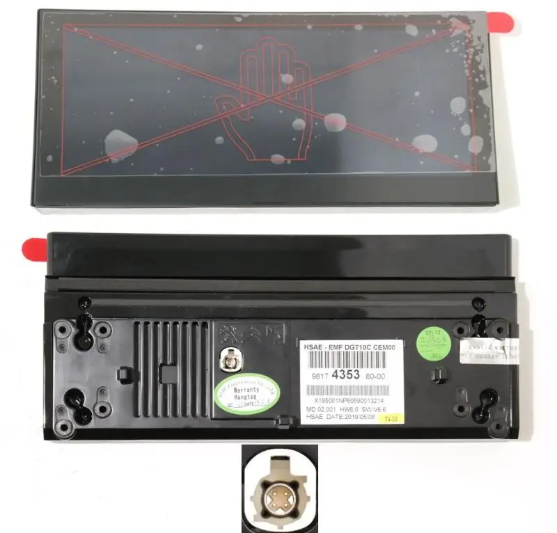 New EMF DGT10C CEM00 9817435380 RP 9822192880 835045580 10inch LCD DISPLAY For PEUGEOT 208 2008 5008