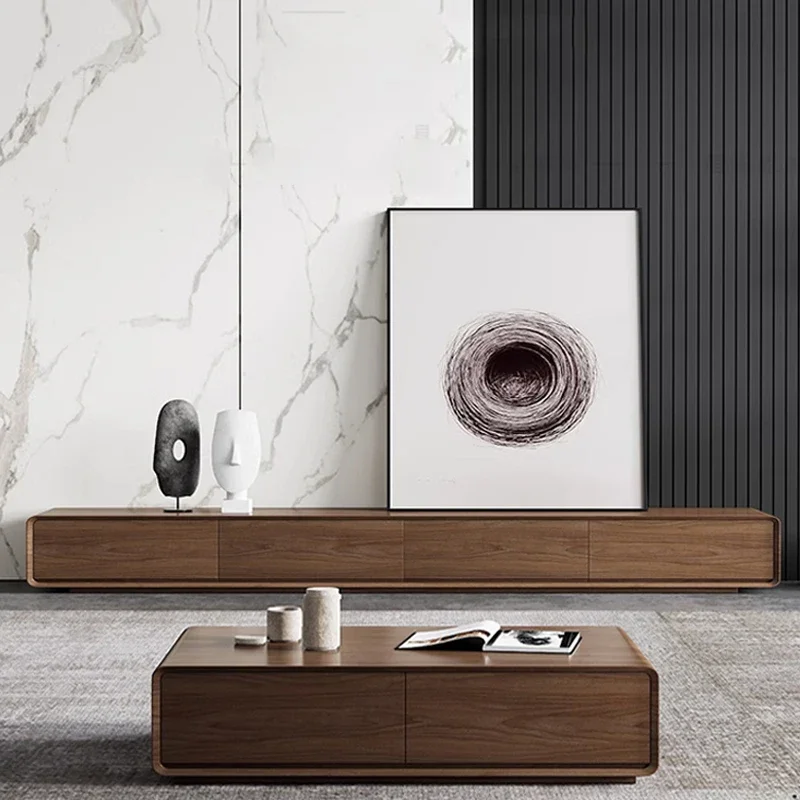 Factory Direct 2026 Wooden Long Tv Table Modern Design Nordic Accent Luxury Decoration Fashion Tv Stands Interior Archivadores