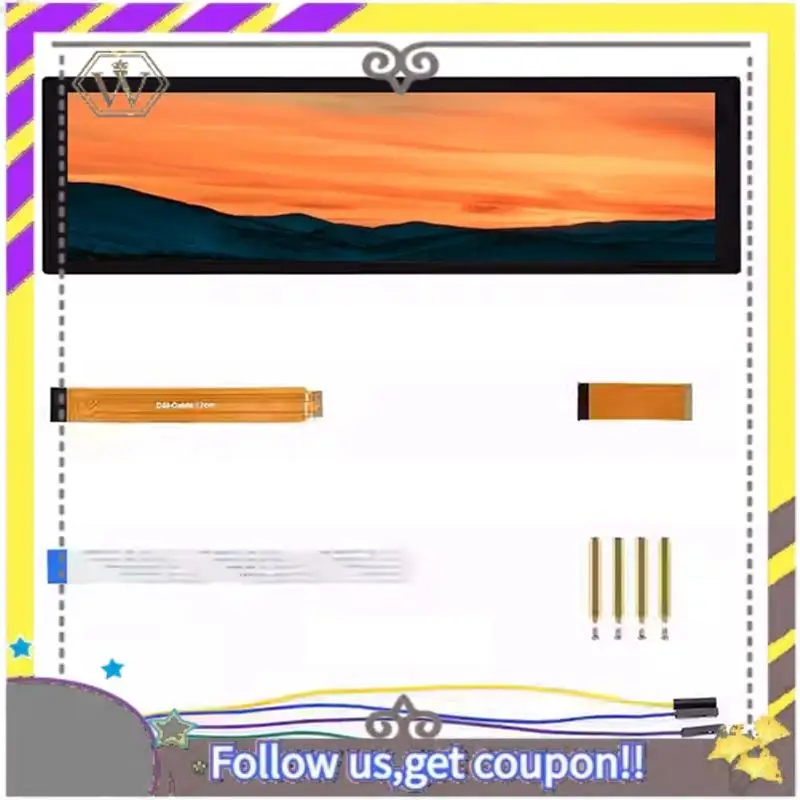 AU33-8.8Inch DSI Capacitive Touch Screen 480×1920 Pixels 10-Point Touch DSI Interface IPS Display For Raspberry Pi 5