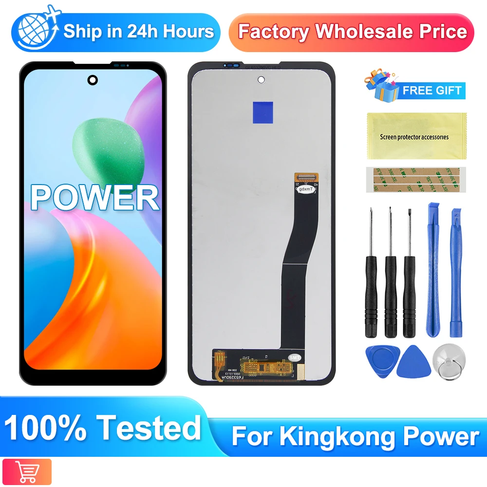 High qulity For Cubot KingKong Power LCD Display+Touch Screen Front Glass Assembly Replacement FHD+ For King Kong Power LCD.