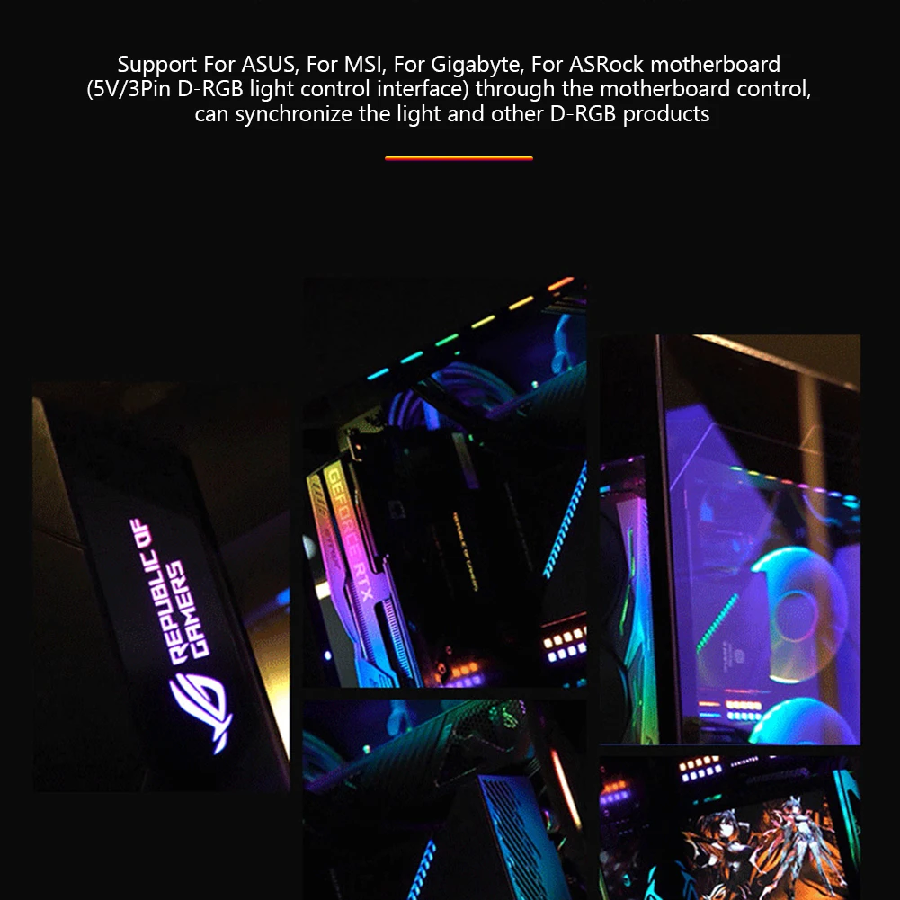 Asrockマザーボード、PCアクセサリ、ハブ、10 in1用のargbケーブルスプリッター