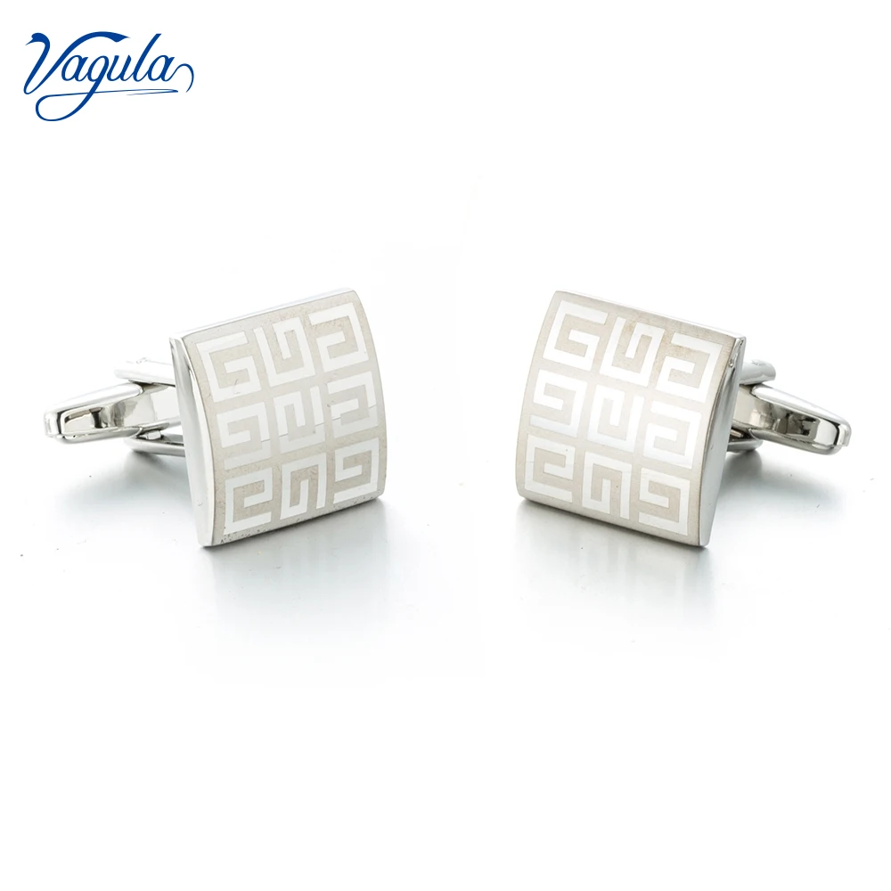 VAGULA Cufflinks Top Luxury Brand Gemelos Party Wedding Gift Suit French Shirt Buttons Business Laser Cuff Links 10168