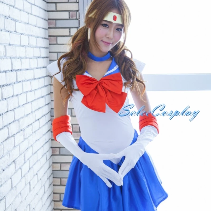 Anime Sailor Cosplay Costume Moon Tsukino Usagi Uniform Dress Outfits Cosplay Yellow Wig Halloween Carnival Party Women Set