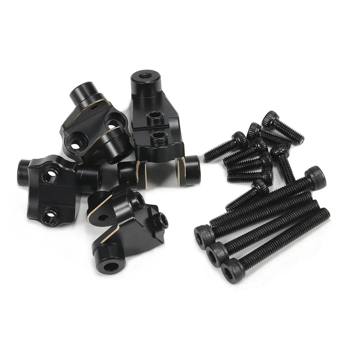 CNC Black Brass TRX4 Suspension Link Mounts Front Rear Axle Mounting Set for 1/10 RC Crawler TRX-4 Bronco Defender 8227 Upgrade