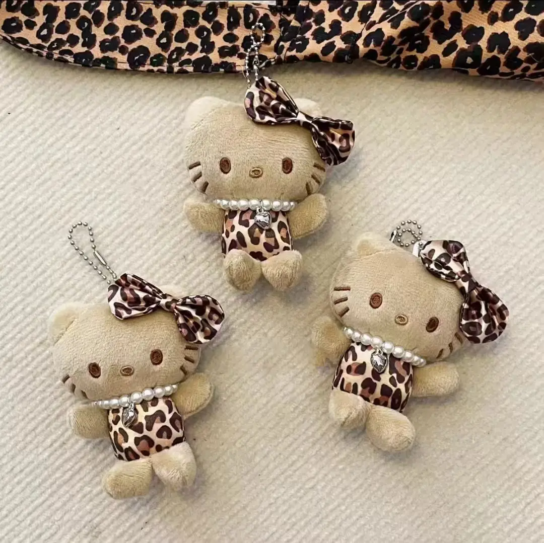 

Sanrio Hello Kitty юбка с леопардовым принтом Sanrio плюшевая кукла сумка для девочек украшения аниме плюшевый брелок для девочек подарки на день рождения