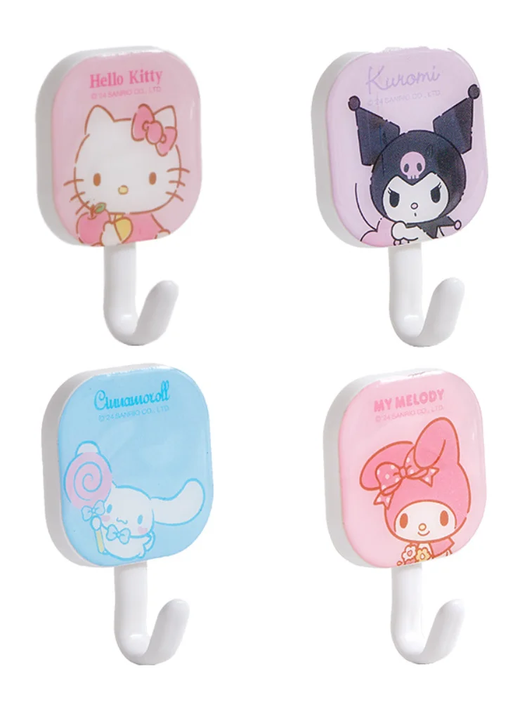 سانريو مرحبا كيتي هوك لا حاجة لكمة ثقوب شريط لاصق قوي لطيف المطبخ غرفة نوم استئجار منزل Traceless لاصق هوك