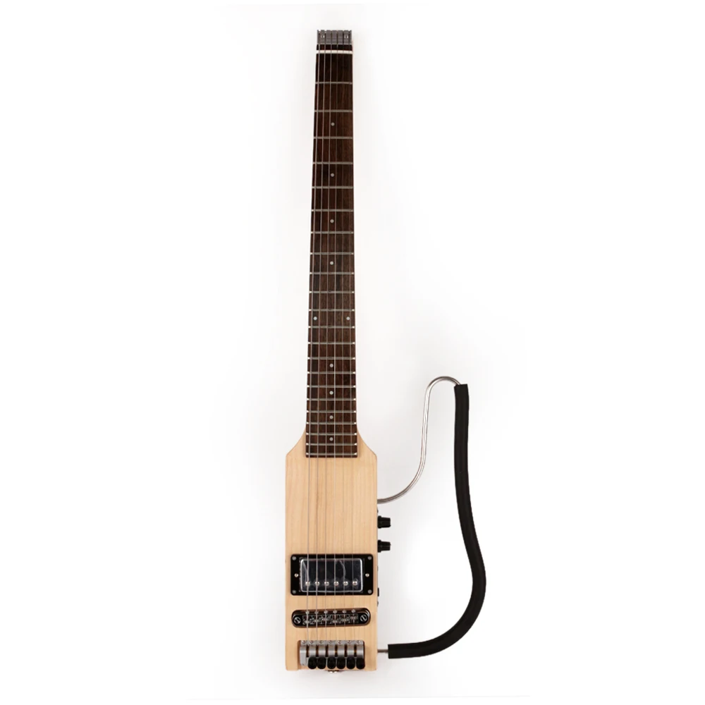 right left hand handed portable travel built in effect Headless silent travel natural electric guitar