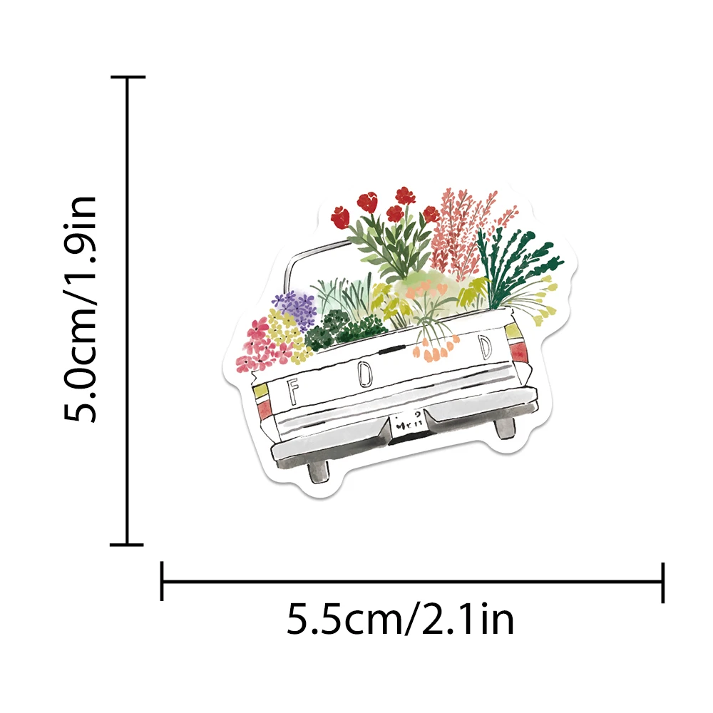 100 STKS Esthetische Aquarel Bloemen Coquette Stickers Art voor Meisjes Vrouwen Waterfles Bagage Plakboek Laptop Decor Supplies