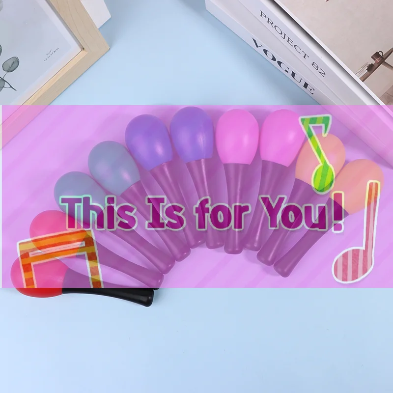 

【OD】2Pcs Plastic Maracas Sand Hammer Rattle Shaker Percussion Musical Instruments Toys For School Percussion Event