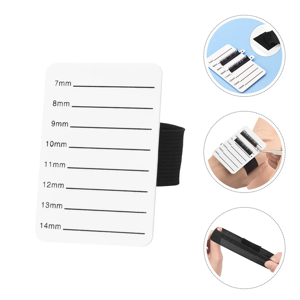 علبة رموش 7-14 مم لوح تطعيم الرموش المحمول مع علامات مقياس حامل رموش أكريليك لتطبيق وتنظيم الرموش #6