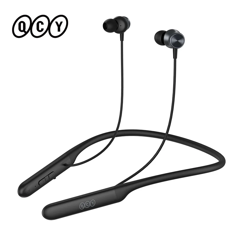 QCY-C2 Fones De Ouvido Magnéticos Neckband, Fone De Ouvido Sem Fio, Bluetooth 5.2, 50H Long Standby, Headset Esportivo, 0.068s, Baixa Latência Earbud