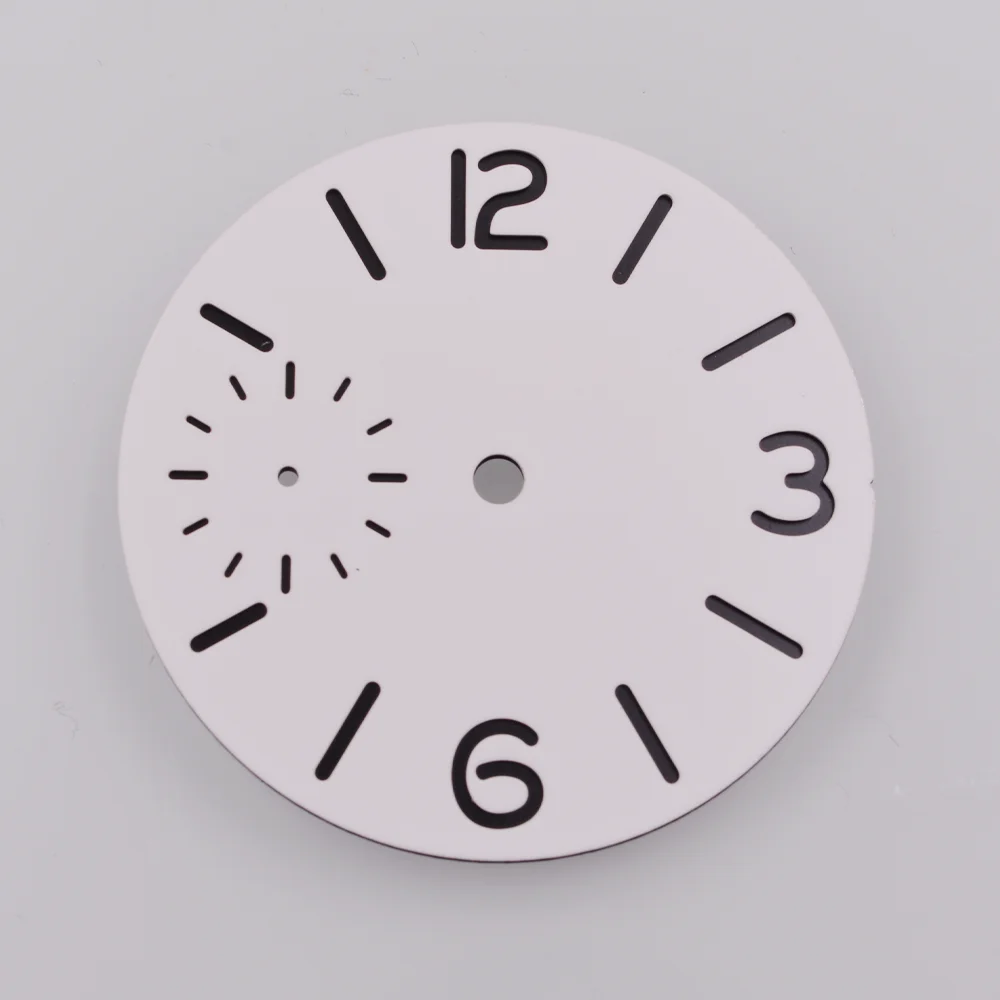 Tarcza zegarka 37 mm czarna biała niebieska zielona tarcza zielona świecąca tarcza pasuje do mechanizmu ETA 6497 Seagull ST3600 — zdjęcie 3