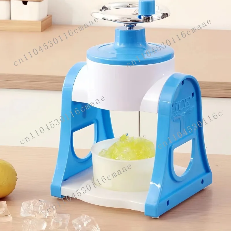 Hand crank ice shaver  crusher small household hand grinding smoothie  machine mini  chipper pink