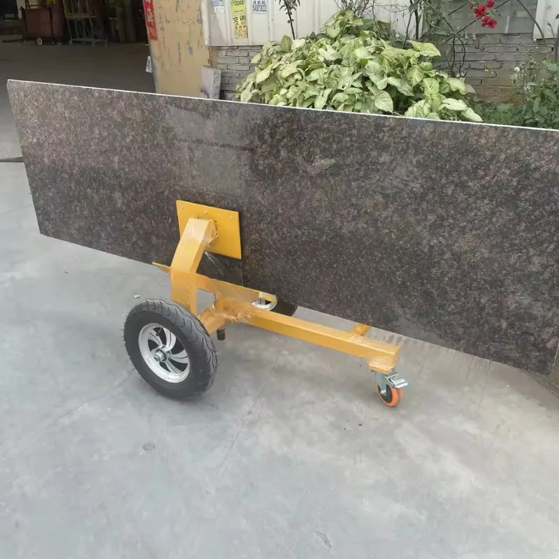 Stone plywood mobile cart for industrial handling of large marble slabs, labor-saving tool with a load-bearing capacity of 250kg