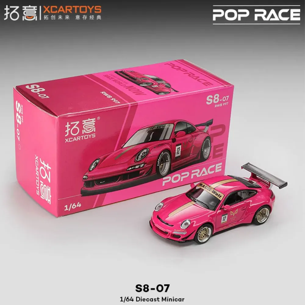 

Tuoyi POPRACE 1:64 Alloy Model Car S8-07 Ruby Color Supercar Racing Collect Ornaments Limited Edition Fine Birthday Gift
