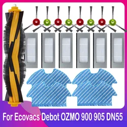 Compatible for Ecovacs Debot OZMO 900 905 DN55 Robot Cleaner Spare Main Side Brush HEPA Filter Mop Wipe Cloth  Accessories Parts