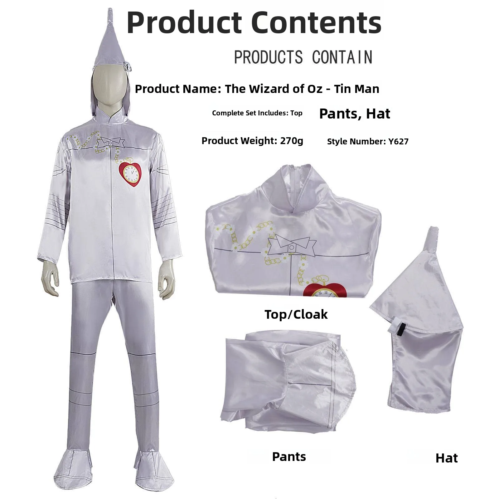 Erwachsene ex Halloween Tin Man Kostüm ein Zauberer von Oz Damen Sle Iron Man Anzug Festival Par Kulturthema Kostüm