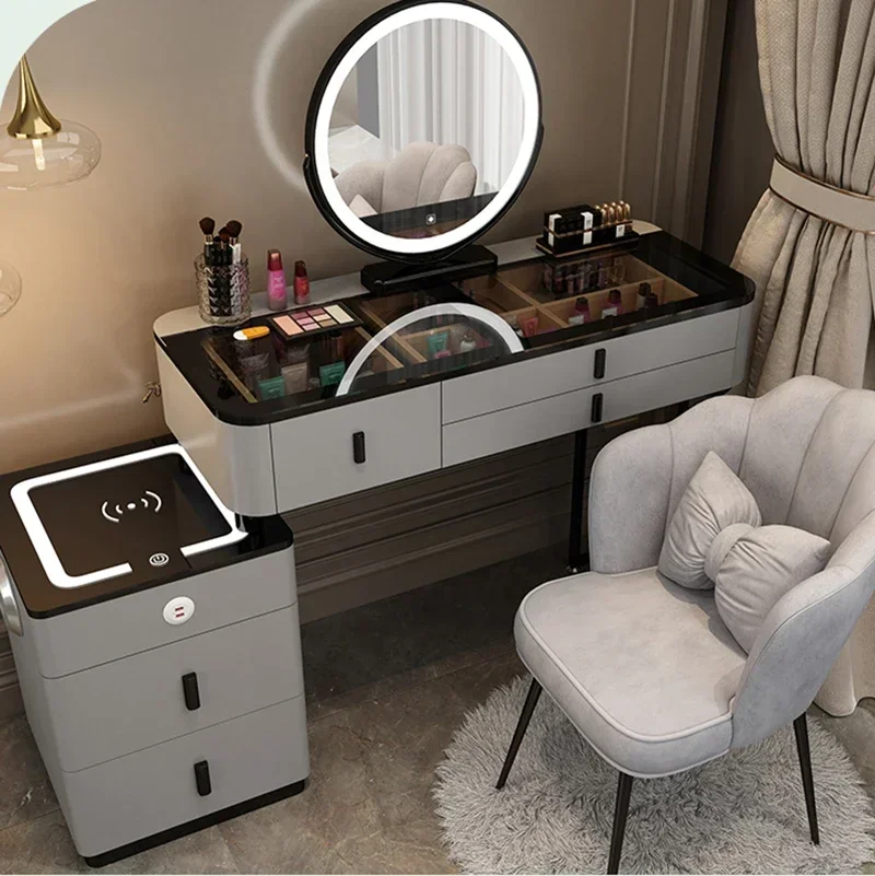 Coffee Mobile Dressers Bedroom Storage Cabinet Glass Women Dressers Drawers Luxury Tocador Para Dormitorio Living Room Furniture