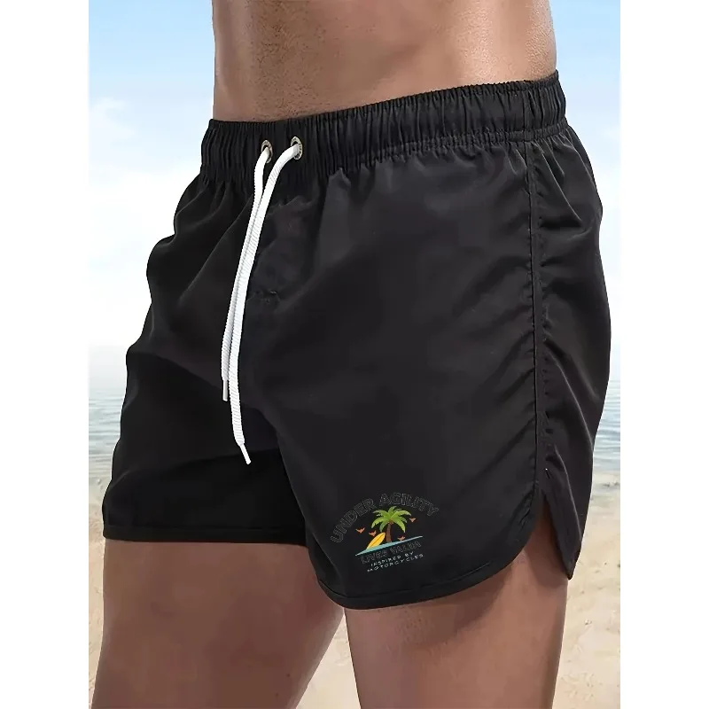 Outdoor Fashion, Versatile, Trendy Printed, Quick-Drying, Lightweight, Fitness, Surfing, Drawstring, Casual Beach Pants