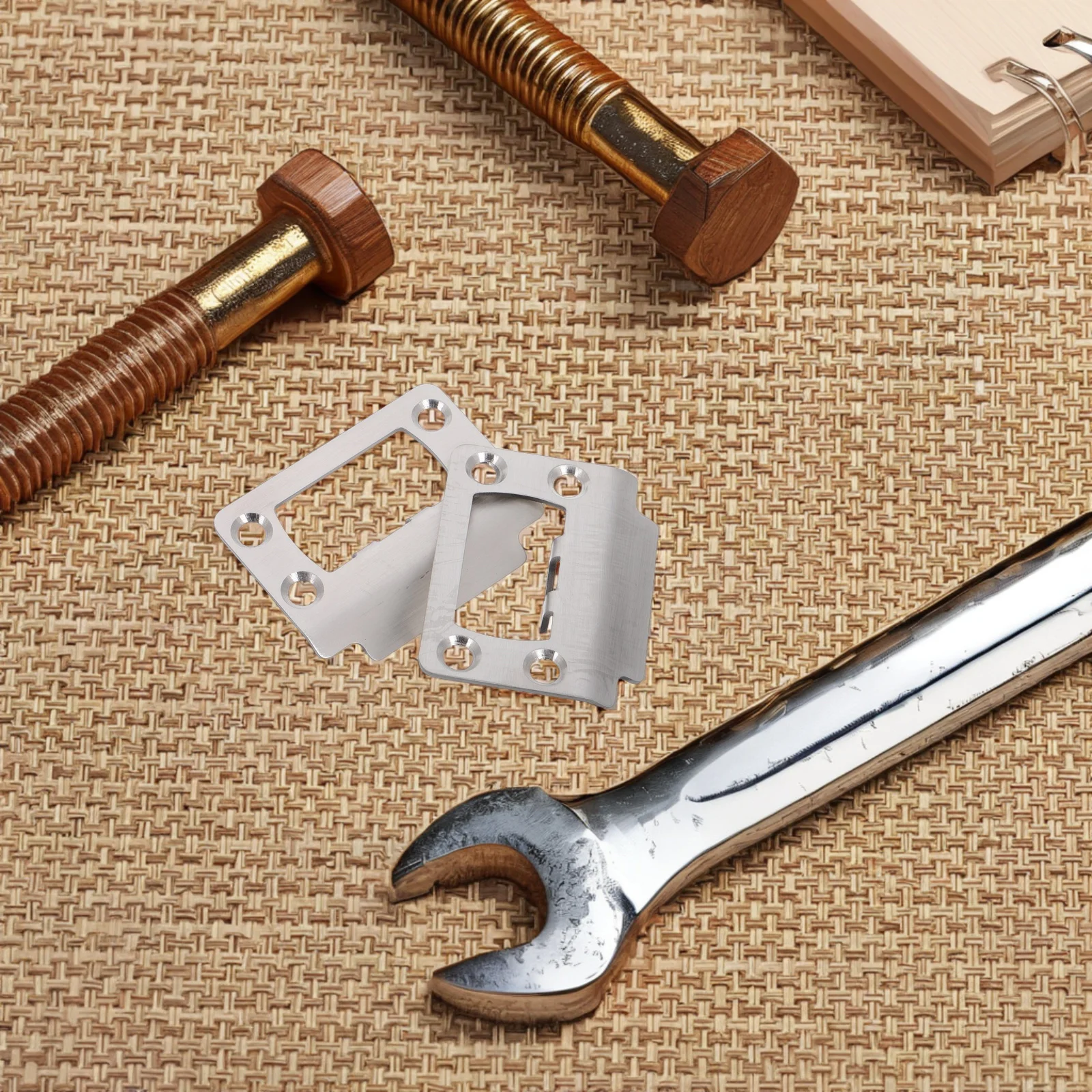 

1 set 1 Set Stainless Steel Door Strike Plate Extender For Interior Exterior Doors Heavy Duty Latch Guard Repair Plate Security