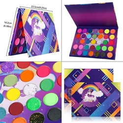 35 Colors Private Label Eyeshadow Custom Bulk Purple Paper-tray Palette Waterproof Shimmering Matte Pigment Eye Shadow Makeup