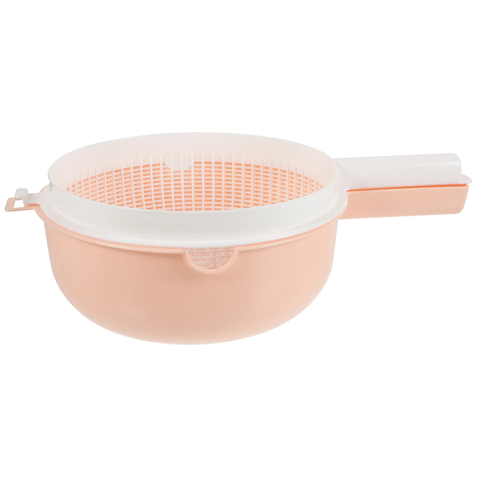 

Plastic Handles Rice Wash Basket Double Layer Drain Basket Kitchen Fruit Vegetable Wash Colanders Kitchen Utensils