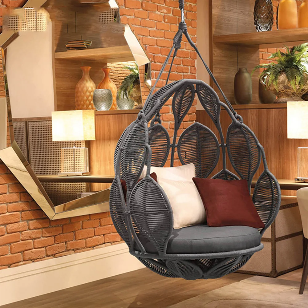 

Internet celebrity bird's nest hanging chair swing basket rattan chair outdoor courtyard indoor floor-to-ceiling home cradle bal