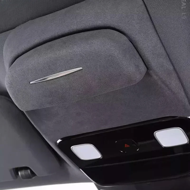 

For LEADING IDEAL Li Lixiang L6 L7 L8 L9 2023 2022 Car Styling Sunroof Glasses Box Suede Sunglasses Storage Box Auto Accessories