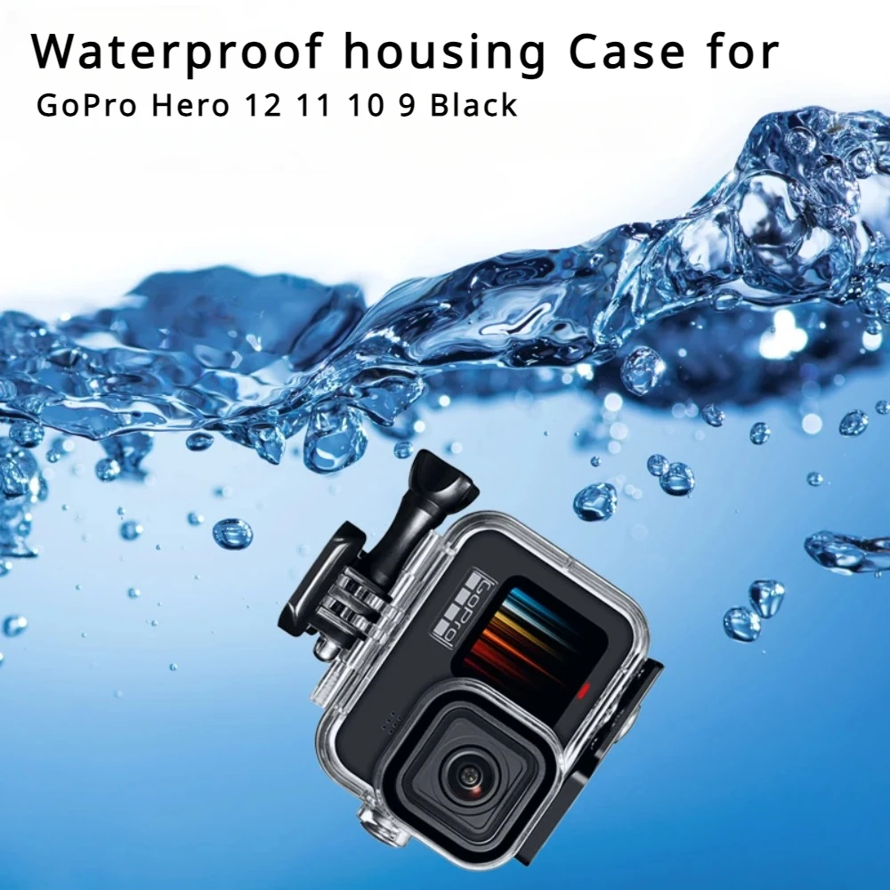 Waterproof 60M Housing Case For GoPro Hero 12 11 10 9 Black Protective Underwater Dive Cover For Go Pro 9 10 GoPro9 Accessories