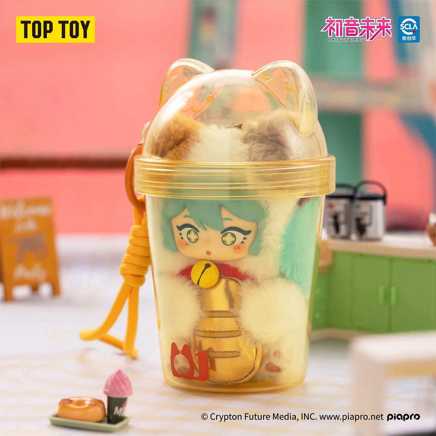 Toptoy Hatsune Miku Plush Pendant Blind Box Milk Tea Cup Storage Anime Figure Collectible Gift For Anime Fans