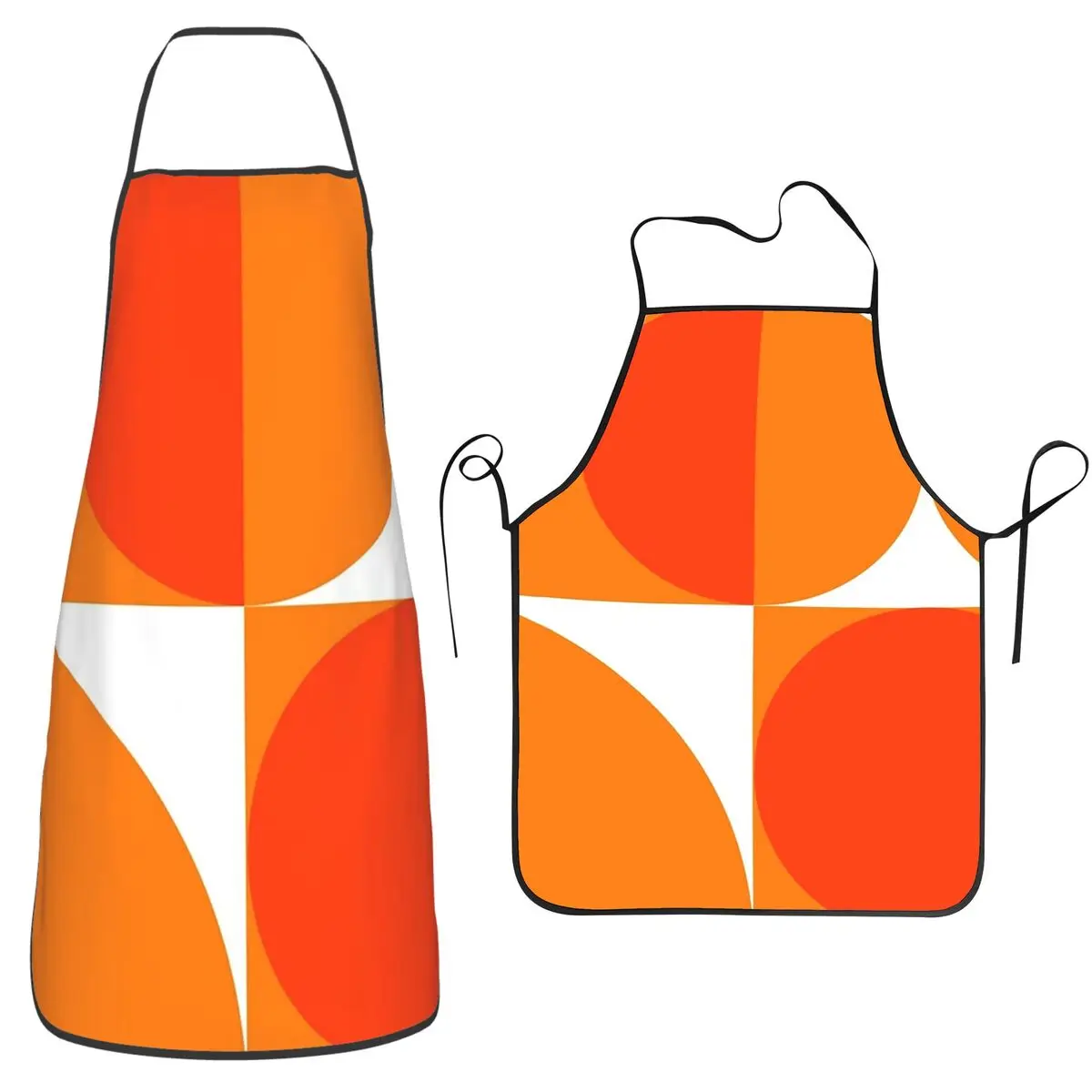 

Оранжевый фартук Bauhau для шеф-повара, приготовления пищи, выпечки, нагрудник без рукавов, кухонный сарафан для уборки для женщин и мужчин, садоводства