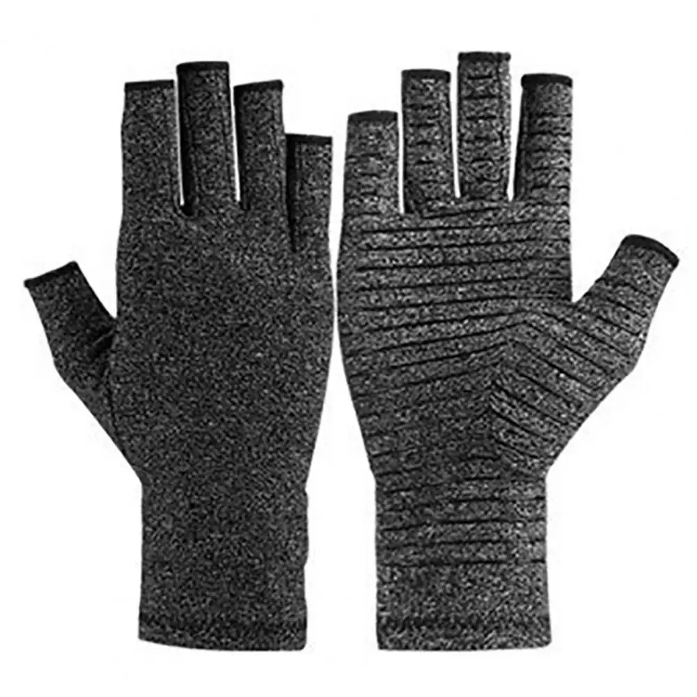 1 Pair Half Finger Gloves Cycling Gloves Anti-slip Dotted Palm Gloves Touchscreen Gloves Fitness Sports Compression Wrap Gloves