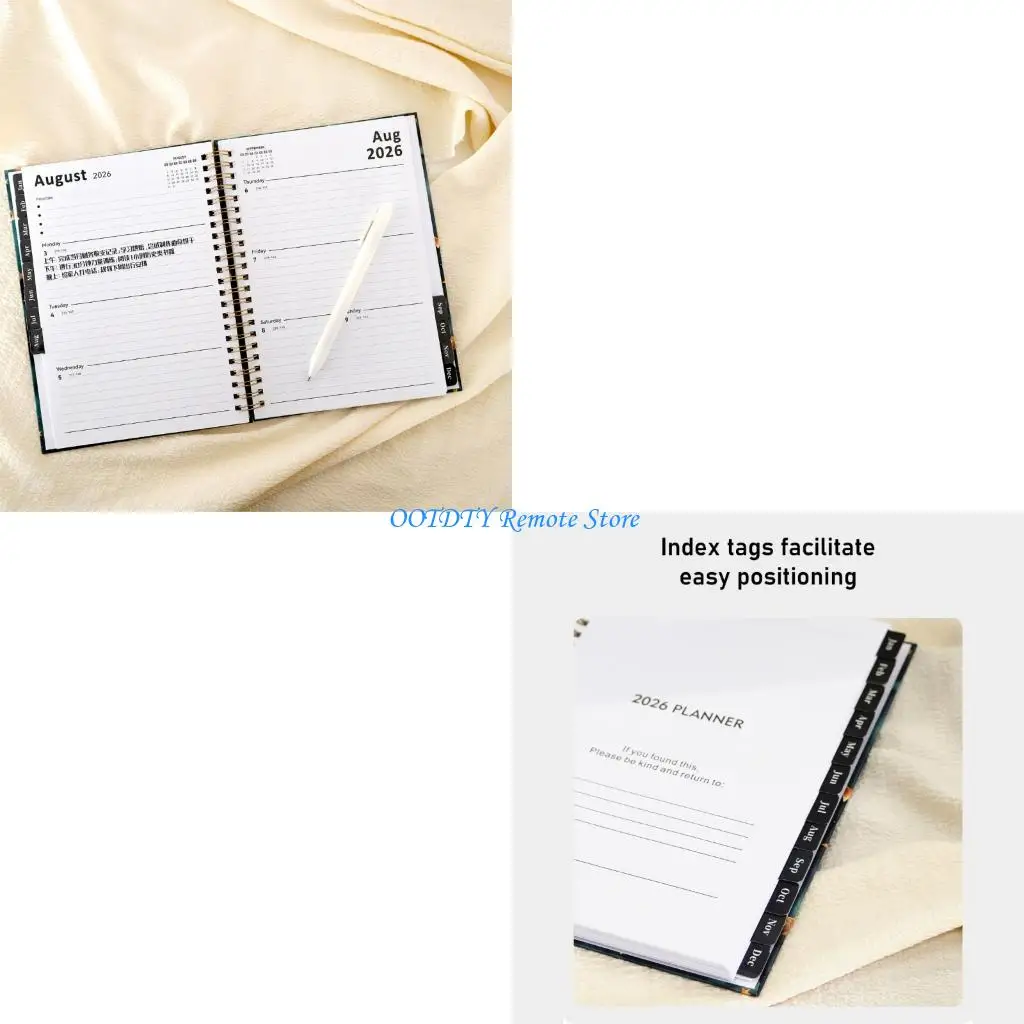 2026 Daily/Weekly/Monthly Planner Journaling Notebook Hard Cover Calendar Planner For Students Office Workers And Writer