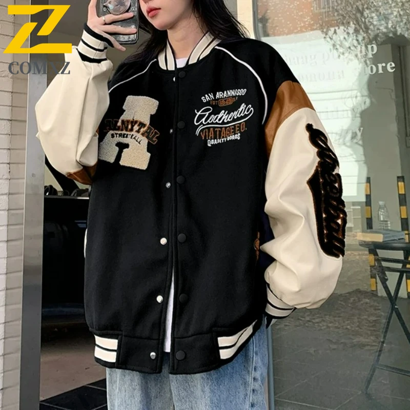 

COMXZ ветрозащитная куртка Chaqueta с вышивкой букв, высококачественная минималистичная байкерская куртка для кемпинга, легкое альпинистское пальто, мужская одежда