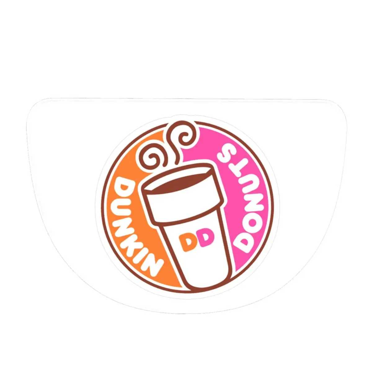 Dunkin Donuts Soft Flannel Half Round Doormat Non Slip Bathroom Mat Absorbent Floor Carpet for Laundry Room Bathroom